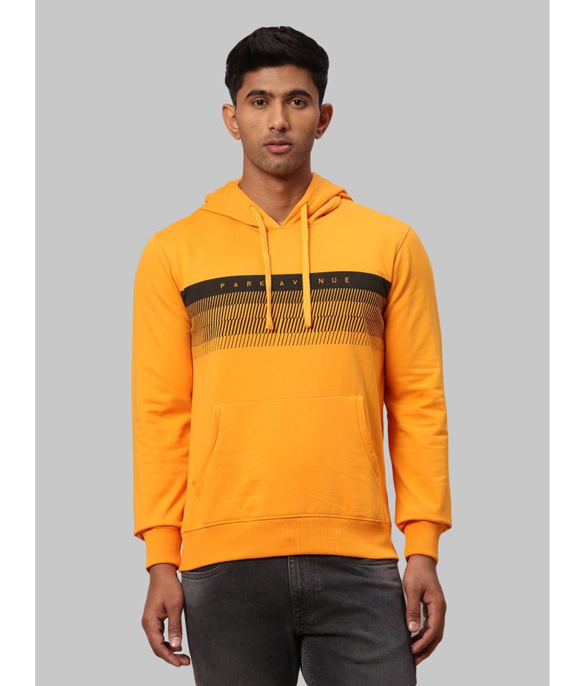     			Park Avenue Cotton Blend Hooded Men's Sweatshirt - Yellow ( Pack of 1 )