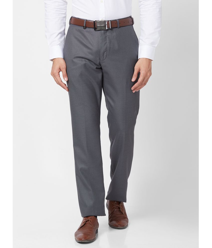     			Park Avenue Regular Flat Men's Formal Trouser - Light Grey ( Pack of 1 )