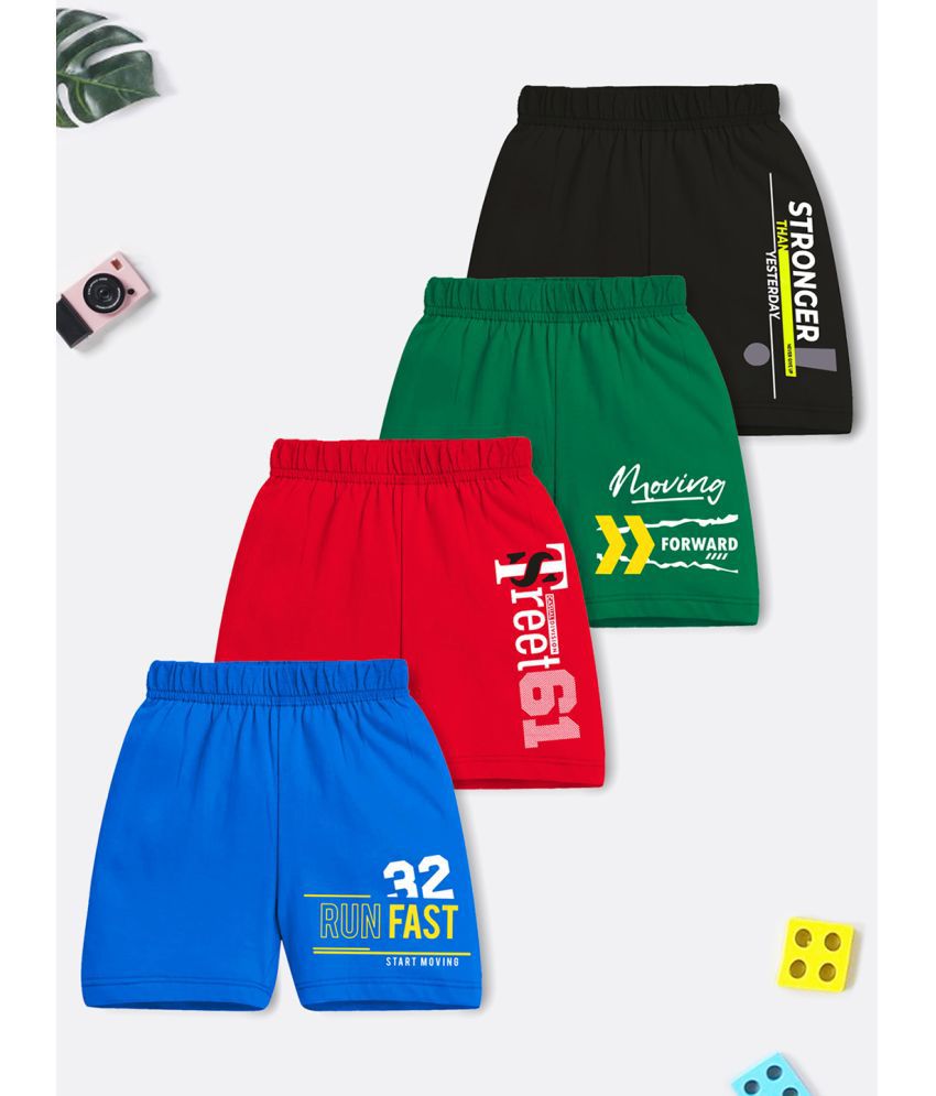     			Trampoline - Multicolor Cotton Blend Boys Shorts ( Pack of 4 )
