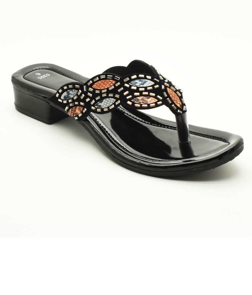     			IndiForce Black Women's Flats