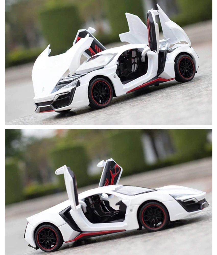     			Lykan Hyper Sport Diecast Metal 1:32 Exclusive Alloy Metal Pull Back Die-cast Car Pullback Toy car with Openable Doors & Light, Music Boys Gifts Toys for Kids【Colors as Per Stock】