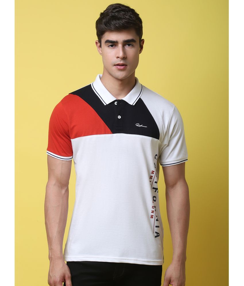     			Rodamo Cotton Blend Regular Fit Colorblock Half Sleeves Men's Polo T Shirt - Multicolor ( Pack of 1 )