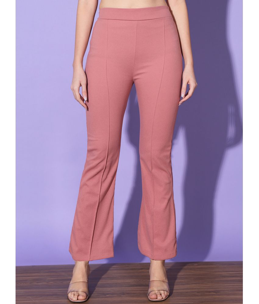     			BuyNewTrend Peach Lycra Regular Women's Casual Pants ( Pack of 1 )