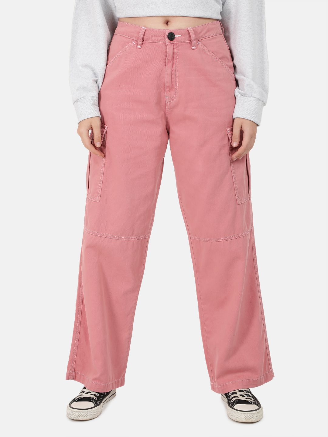     			Bene Kleed Pink Cotton Regular Women's Casual Pants ( Pack of 1 )