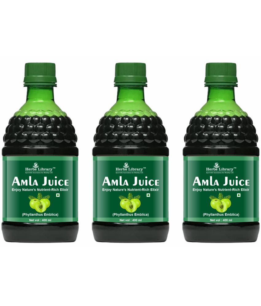     			Herbs Library  Amla  Vegetable Juice 400 ml Pack of 3