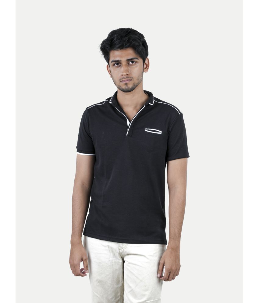     			Radprix Cotton Regular Fit Solid Half Sleeves Men's T-Shirt - Black ( Pack of 1 )