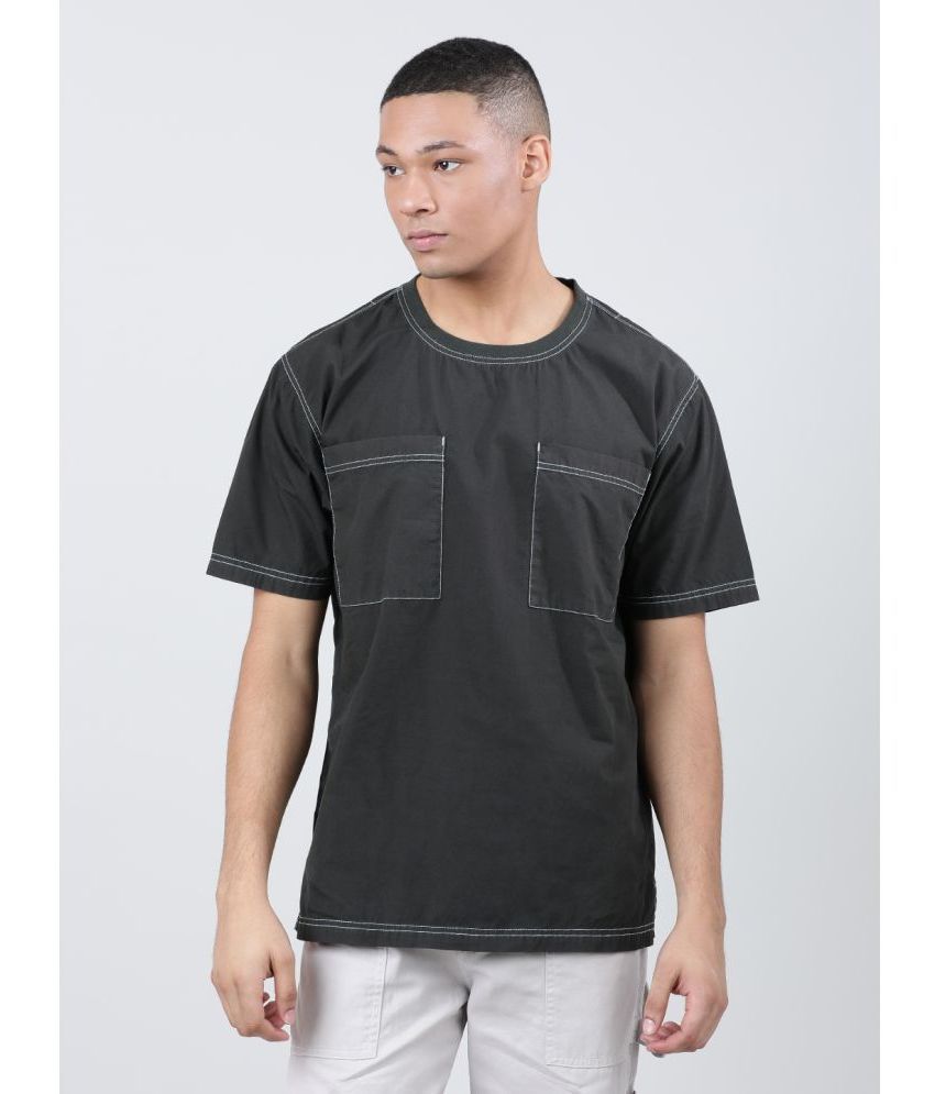     			Bene Kleed 100% Cotton Regular Fit Solid Half Sleeves Men's T-Shirt - Grey ( Pack of 1 )