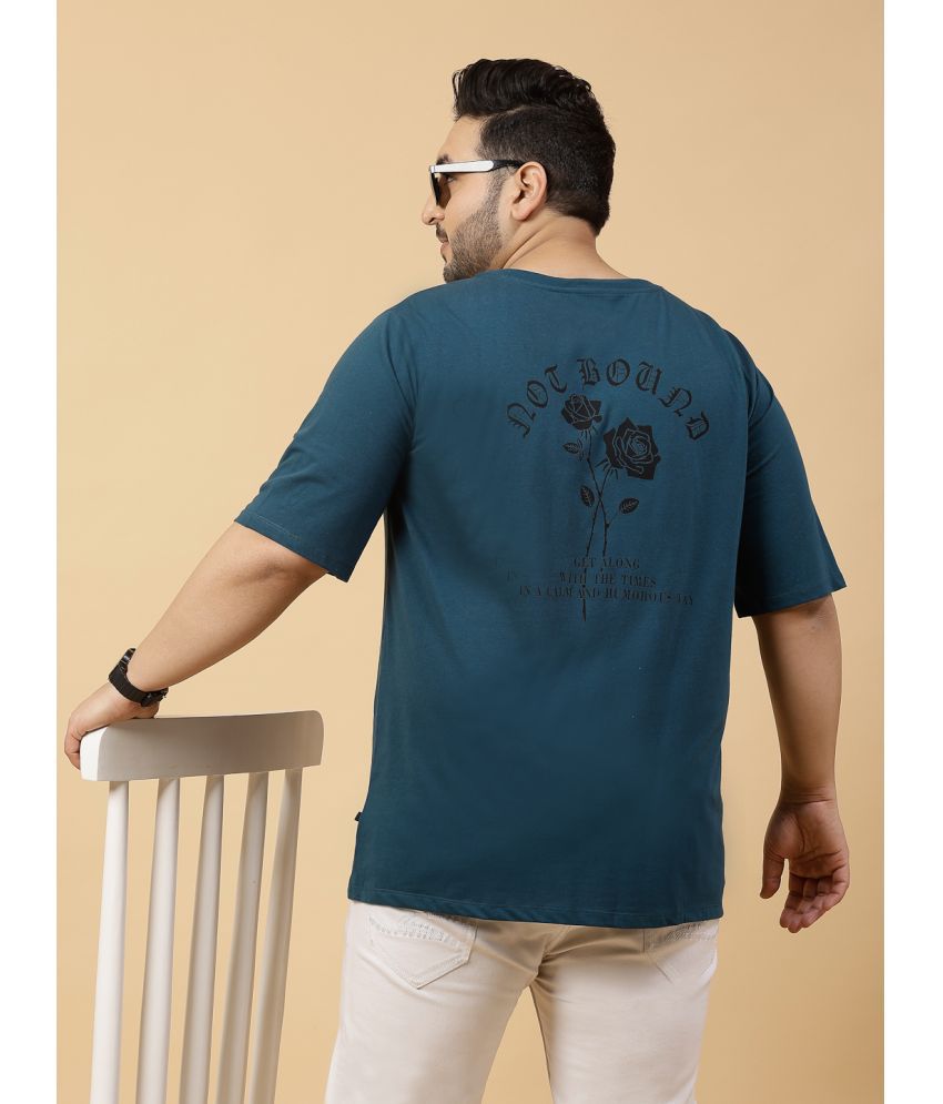     			Rigo Cotton Oversized Fit Printed Half Sleeves Men's T-Shirt - Dark Green ( Pack of 1 )