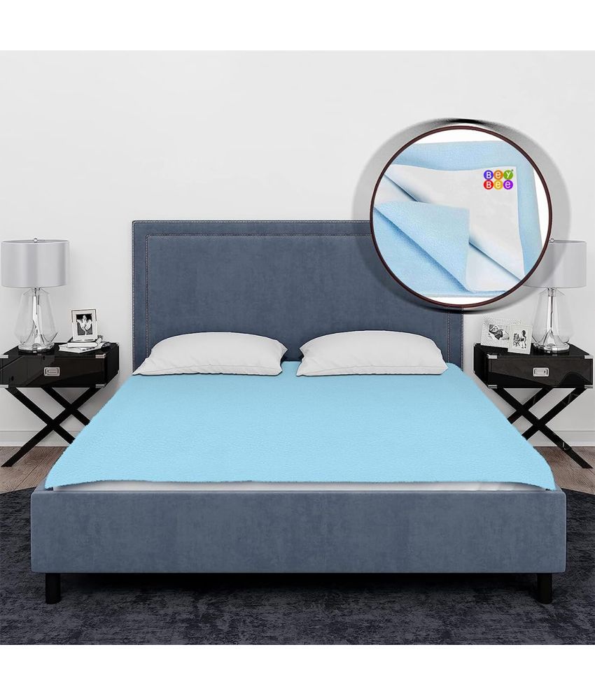     			Beybee Blue Laminated Bed Protector Sheet ( Pack of 2 )