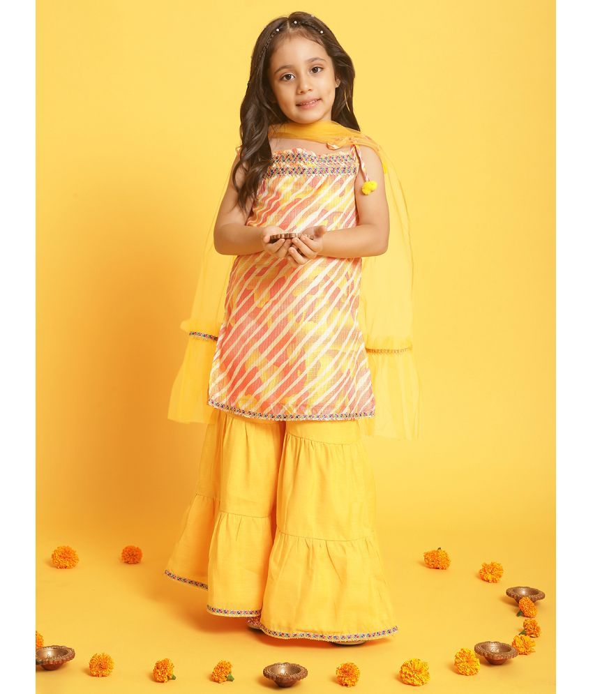     			Nauti Nati Mustard Polyester Girls Suit Sets ( Pack of 1 )