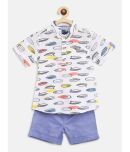 Nauti Nati Pack of 1 Boys Cotton Shirt & Shorts ( Multicolor )