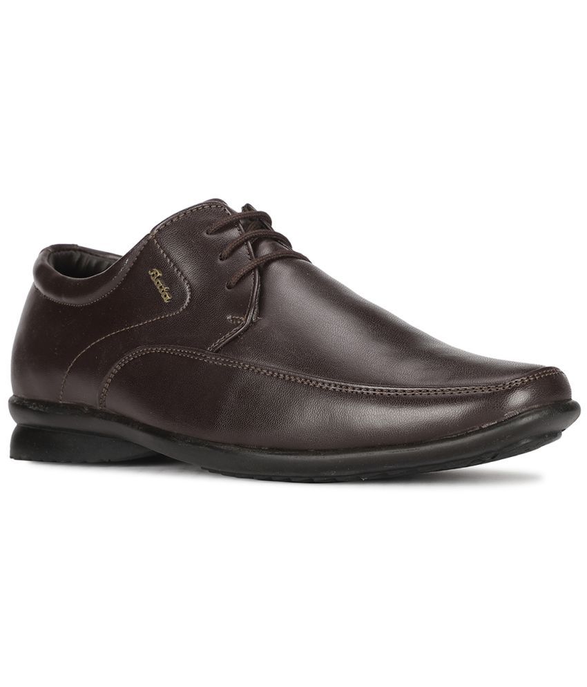     			Bata Brown Men's Derby Formal Shoes