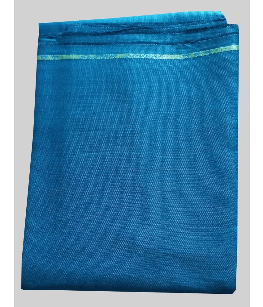     			JOHN STELLAR Turquoise Linen Men's Unstitched Shirt Piece ( Pack of 1 )
