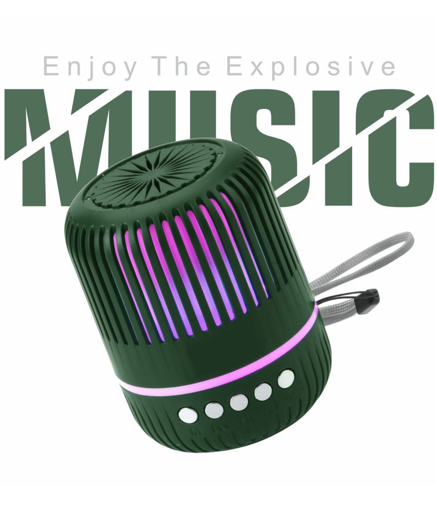     			Neo M4 DISCO LIGHT 5 W Bluetooth Speaker Bluetooth v5.0 with USB Playback Time 4 hrs Green