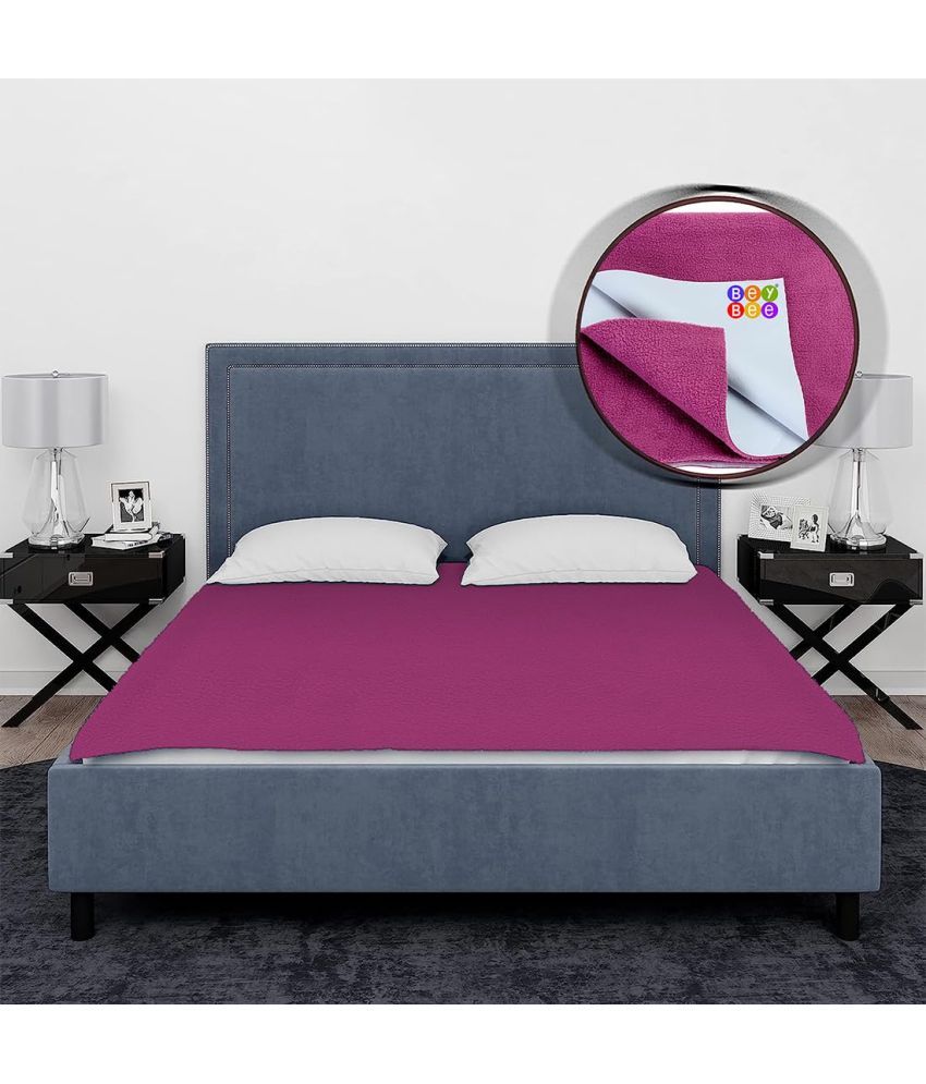     			Beybee Magenta Laminated Bed Protector Sheet ( Pack of 2 )