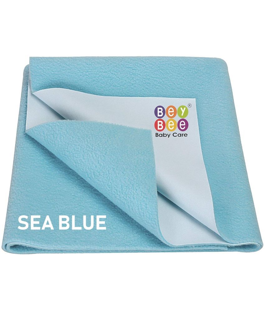     			Beybee Sky Blue Laminated Bed Protector Sheet ( Pack of 2 )