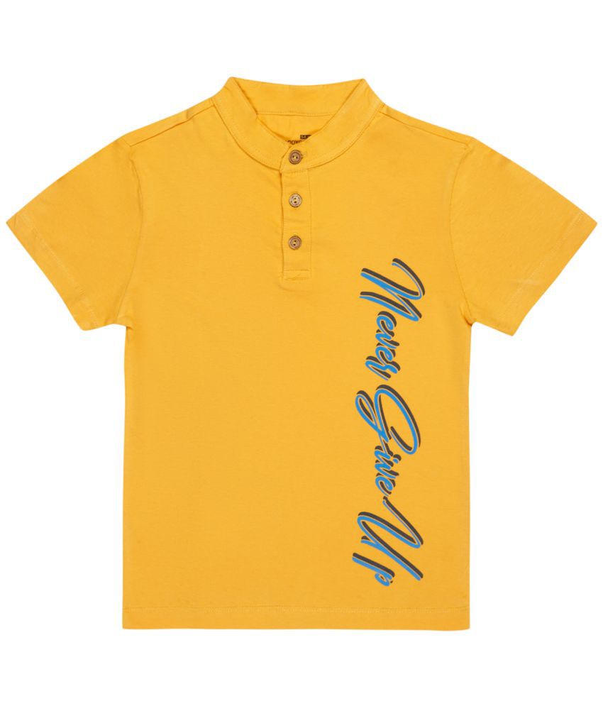     			Bodycare Mustard Cotton Blend Boy's T-Shirt ( Pack of 1 )