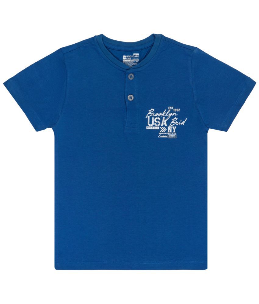     			Bodycare Navy Cotton Blend Boy's T-Shirt ( Pack of 1 )