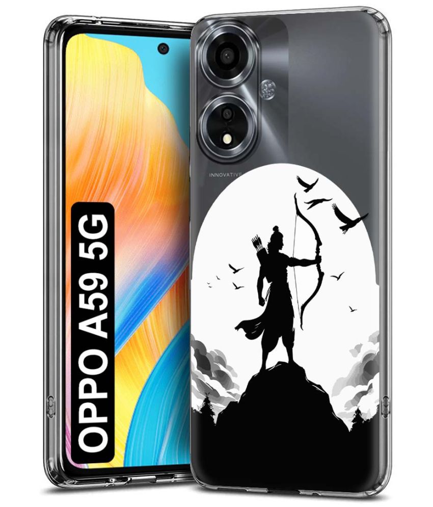     			Fashionury Multicolor Printed Back Cover Silicon Compatible For Oppo A59 5G ( Pack of 1 )