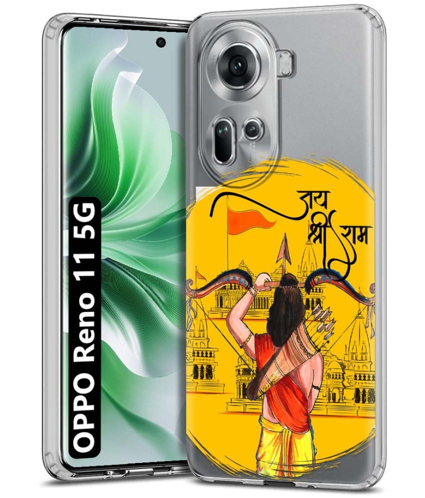     			Fashionury Multicolor Printed Back Cover Silicon Compatible For Oppo Reno 11 5G ( Pack of 1 )