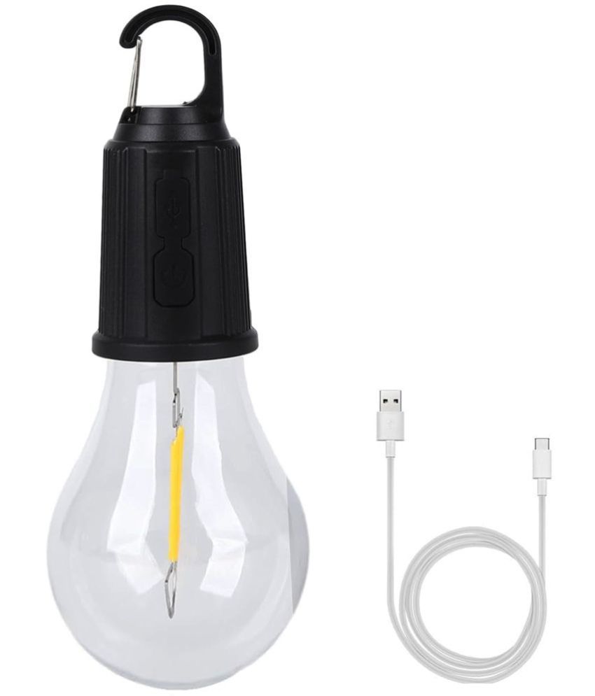     			Portable USB Rechargeable Hanging Light Bulb consumes low power and has two dimming modes.