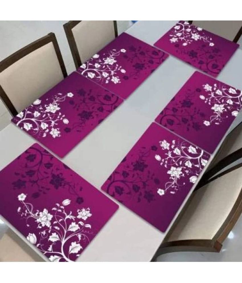     			Revexo PVC Abstract Rectangle Table Mats ( 40 cm x 30 cm ) Pack of 6 - Multi