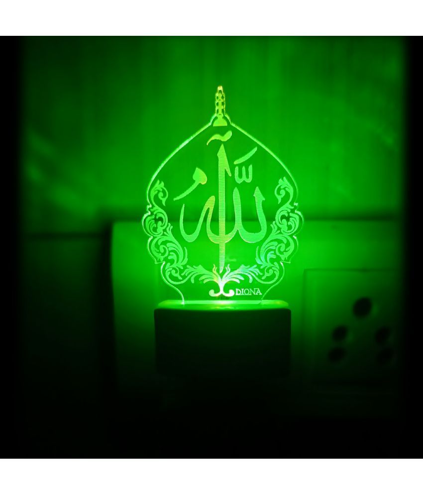     			DIONA Night lamp Allah Islam Muslim Allah Written kalma Night Light