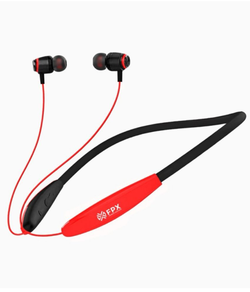     			FPX CRUSH Bluetooth Bluetooth Neckband On Ear 80 Hours Playback Active Noise cancellation IPX4(Splash & Sweat Proof) Red