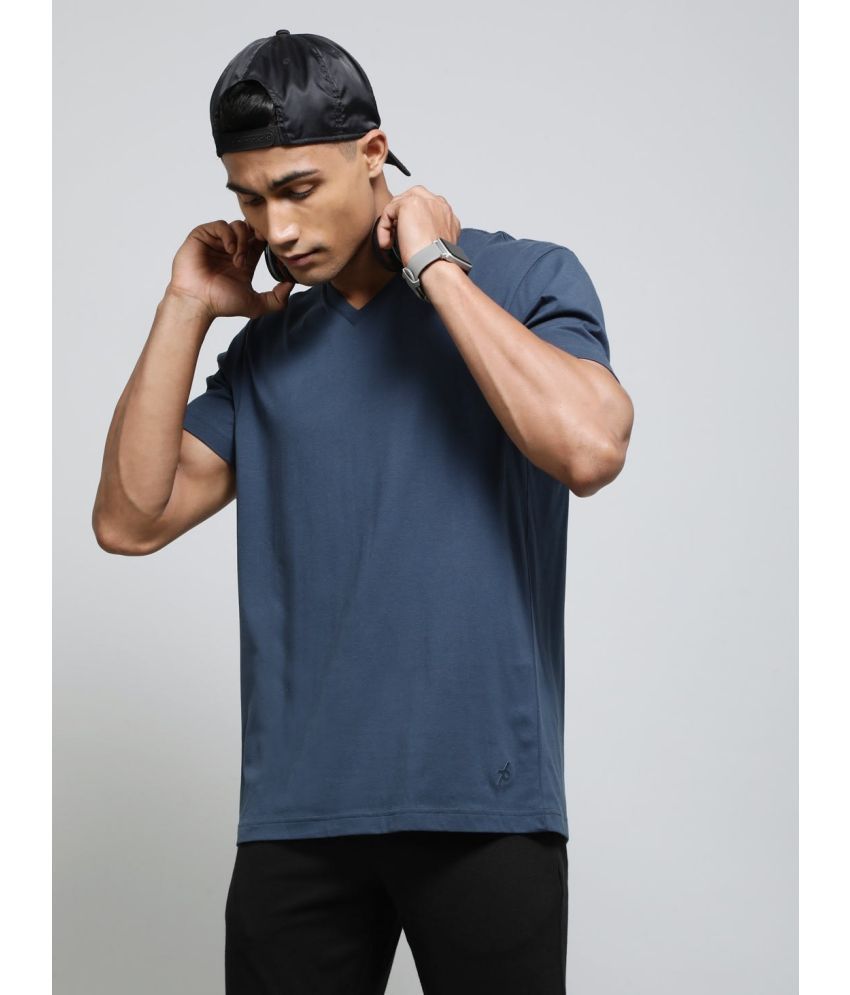     			Jockey 2726 Men's Super Combed Cotton Rich Solid V Neck Half Sleeve T-Shirt - Mid Night Navy