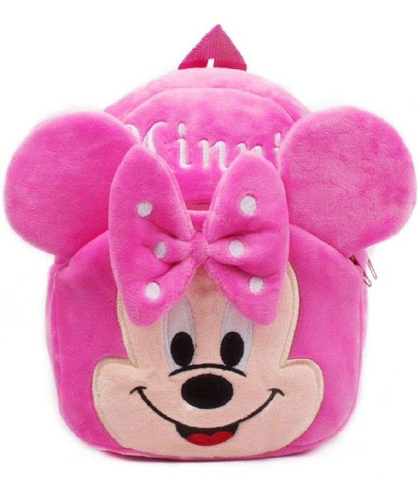     			aurapuro Pink Fabric Backpack For Kids