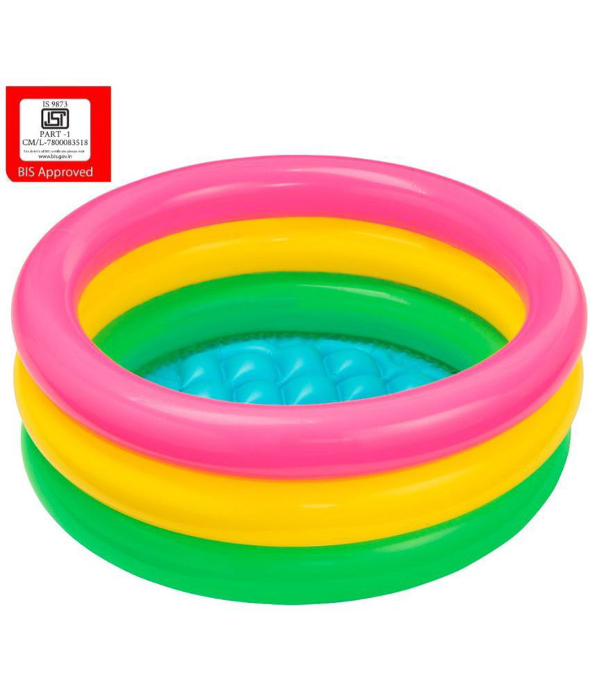     			2 Feet Inflatable 3 Ring Water Pool Kids Swimming Pool for Kids Fun Activities (2 Ft)