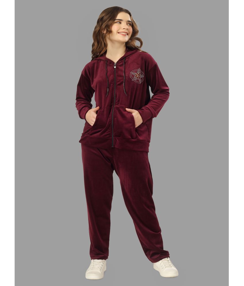     			Aadrika Brown Woollen Solid Tracksuit - Pack of 1