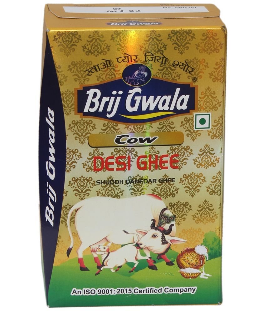     			BRIJ GWALA Made Traditionally from Curd Ghee for Better Digestion and Immunity Ghee 1 L