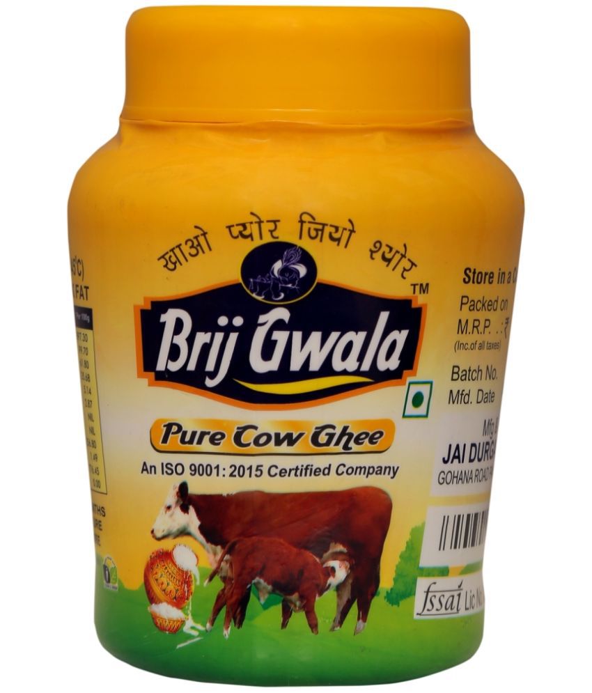     			BRIJ GWALA Made Traditionally from Curd Ghee for Better Digestion and Immunity Ghee 1 L