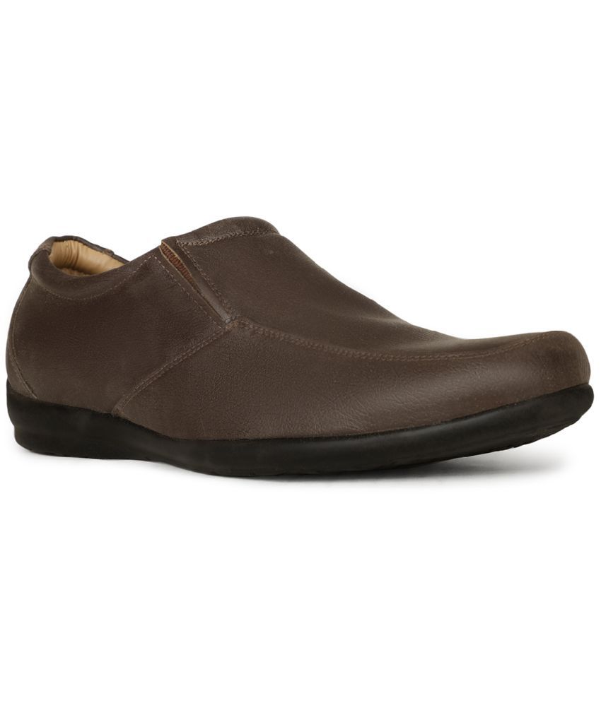     			Bata Brown Men's Slip On Formal Shoes