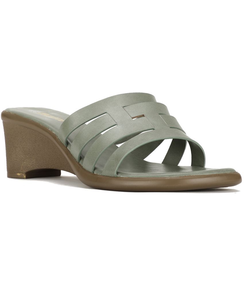     			Bata Green Women's Sandal Heels