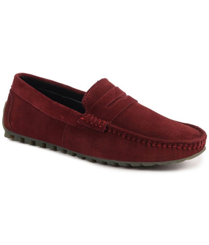     			Fausto Red Men's Slip on