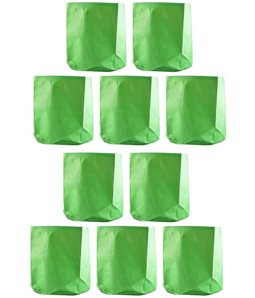     			GML Grow Green Green Plastic Plant Bag ( Pack of 10 )