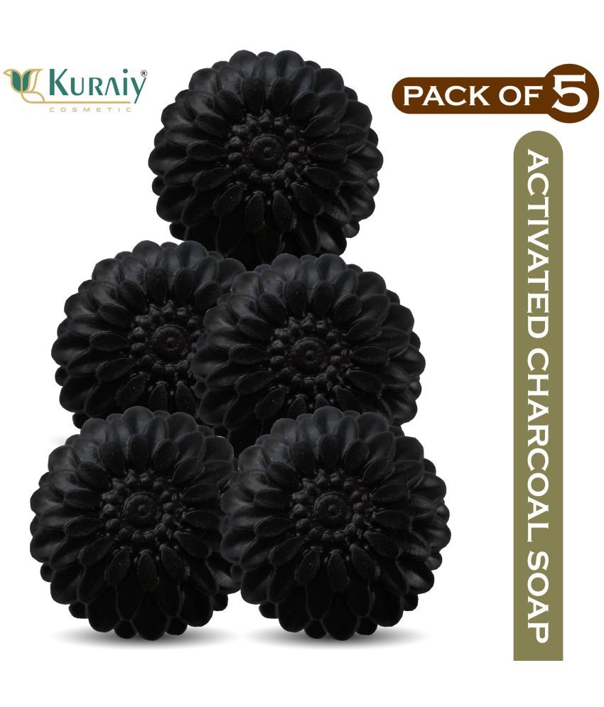     			Kuraiy Activated Charcoal Deep Cleansing Bath Soap, 100g (Pack of 5) (5x 100 g)