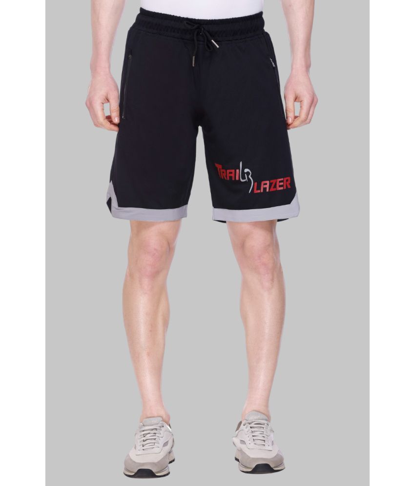     			LEEBONEE Black Polyester Blend Men's Shorts ( Pack of 1 )