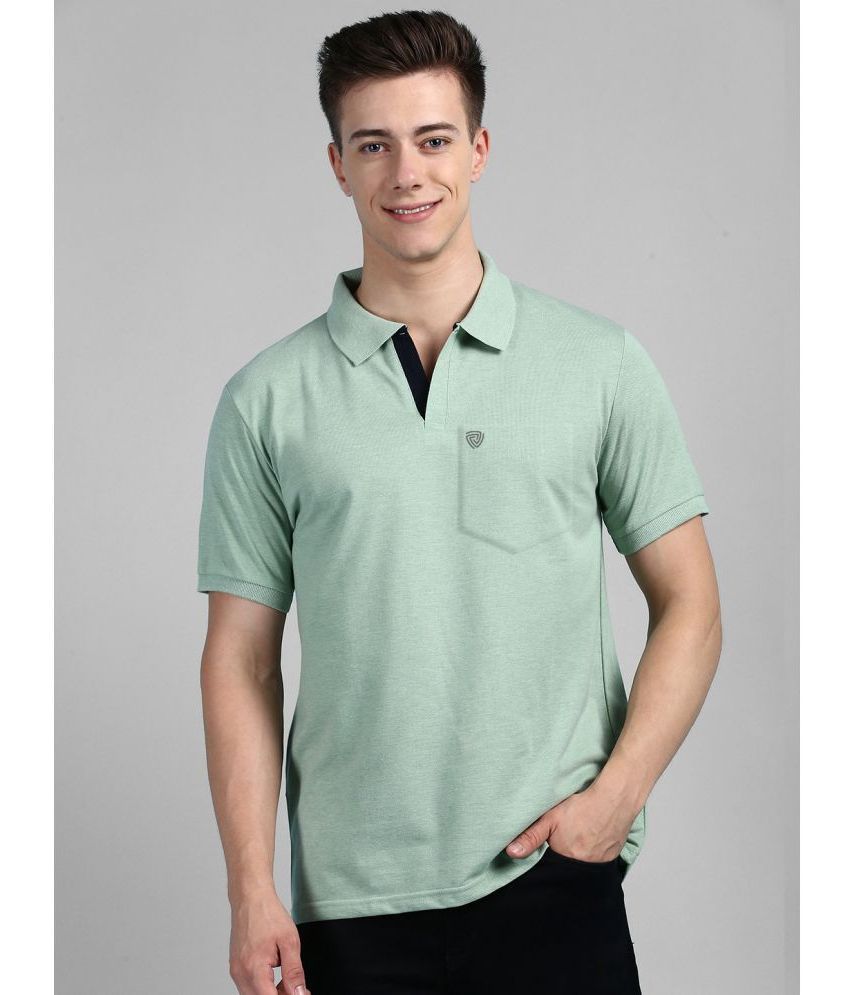     			Lux Cozi Cotton Regular Fit Solid Half Sleeves Men's Polo T Shirt - Mint Green ( Pack of 1 )