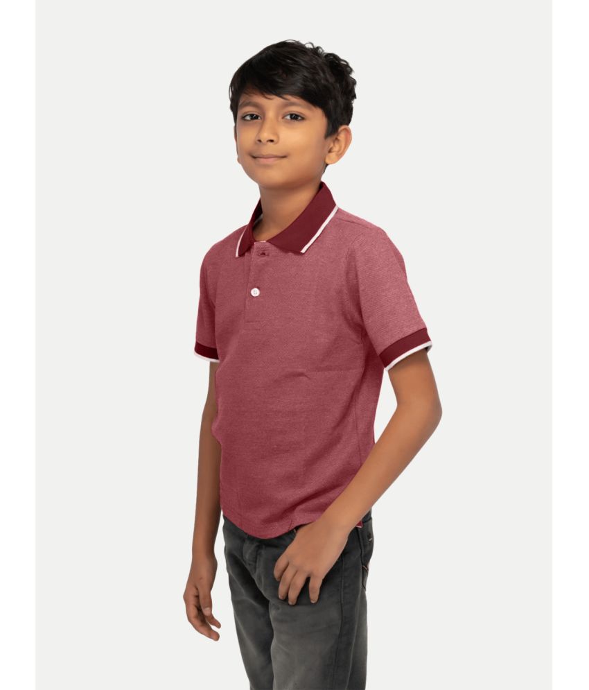     			Radprix Red Cotton Blend Boy's Polo T-Shirt ( Pack of 1 )