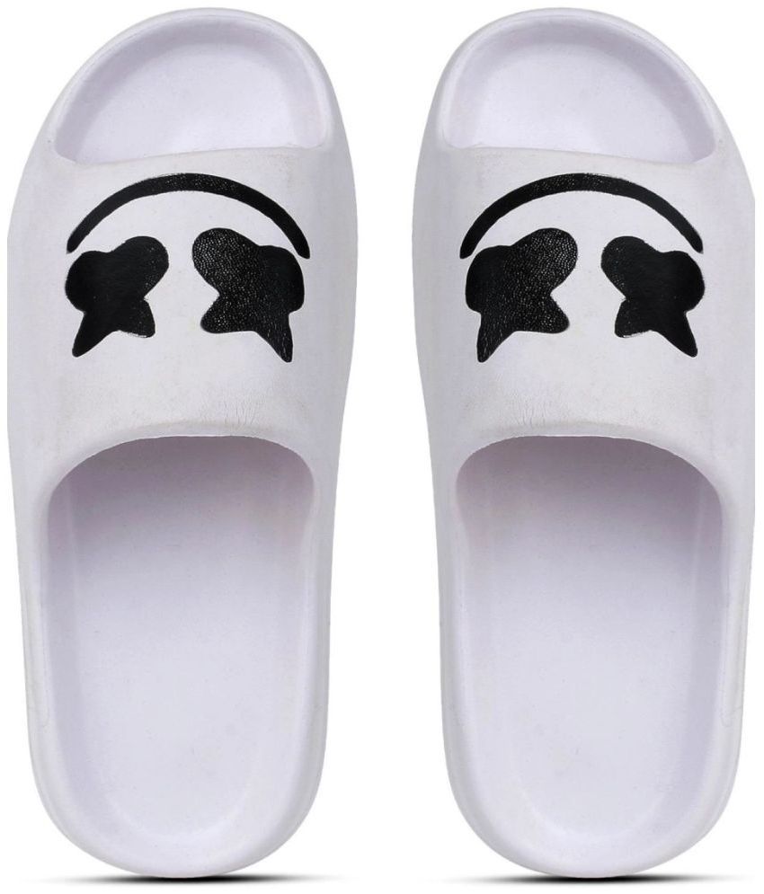     			Richale White Men's Slide Flip Flop