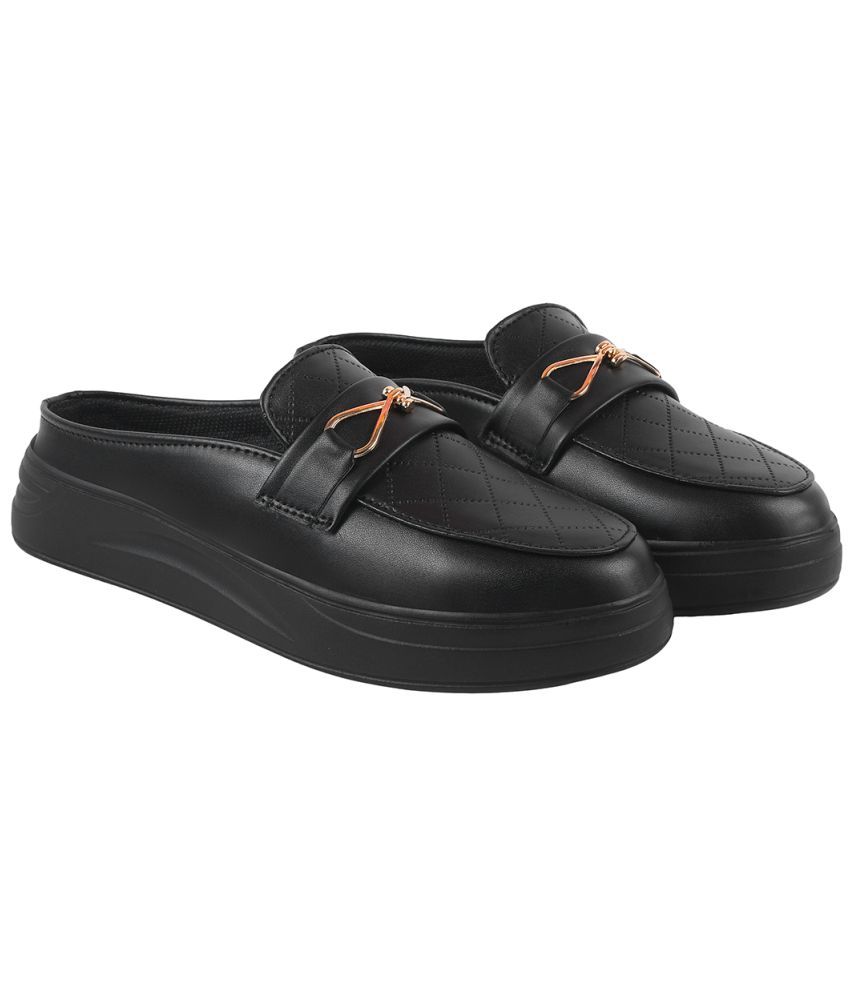     			Shoetopia Black Women's Slip On