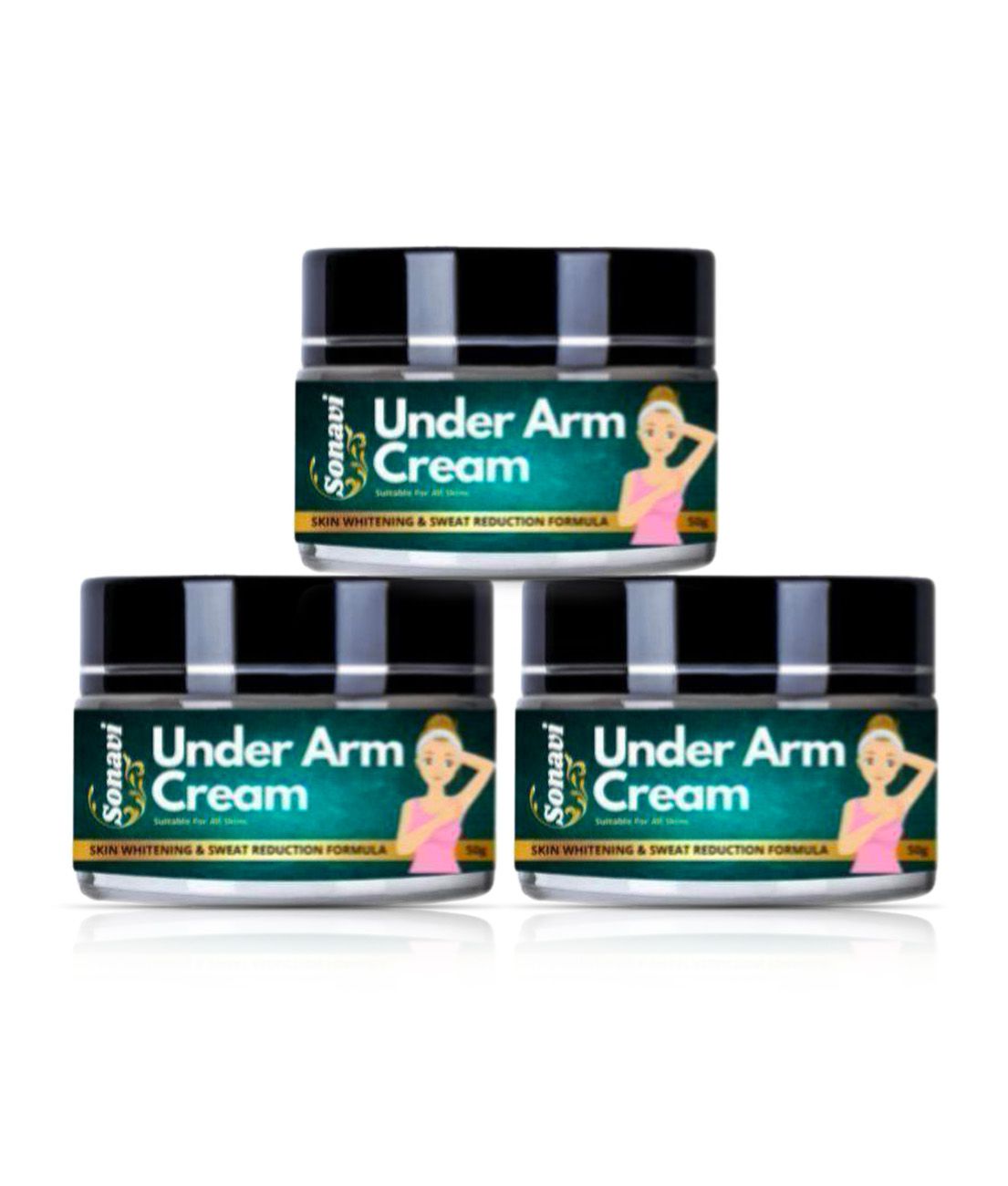     			Smartdrops Underarm Whitening Skin Brightning Cream 50 g - Pack of 3