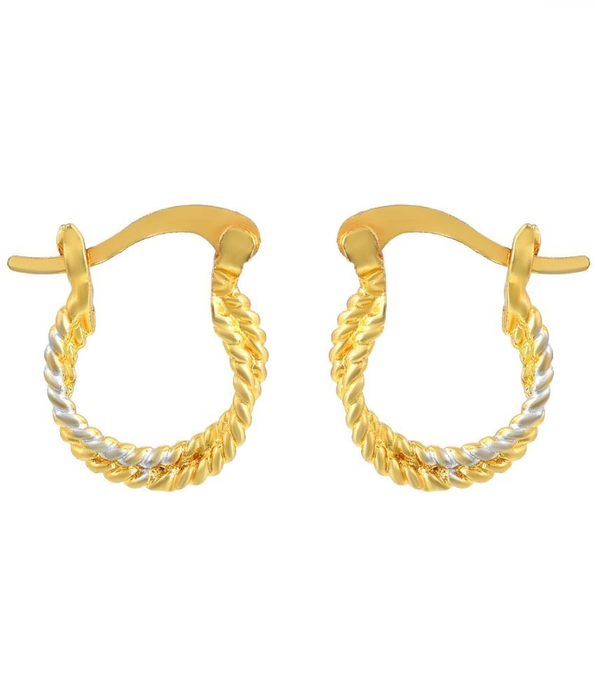     			ADMIER Golden Hoops Earrings ( Pack of 1 )