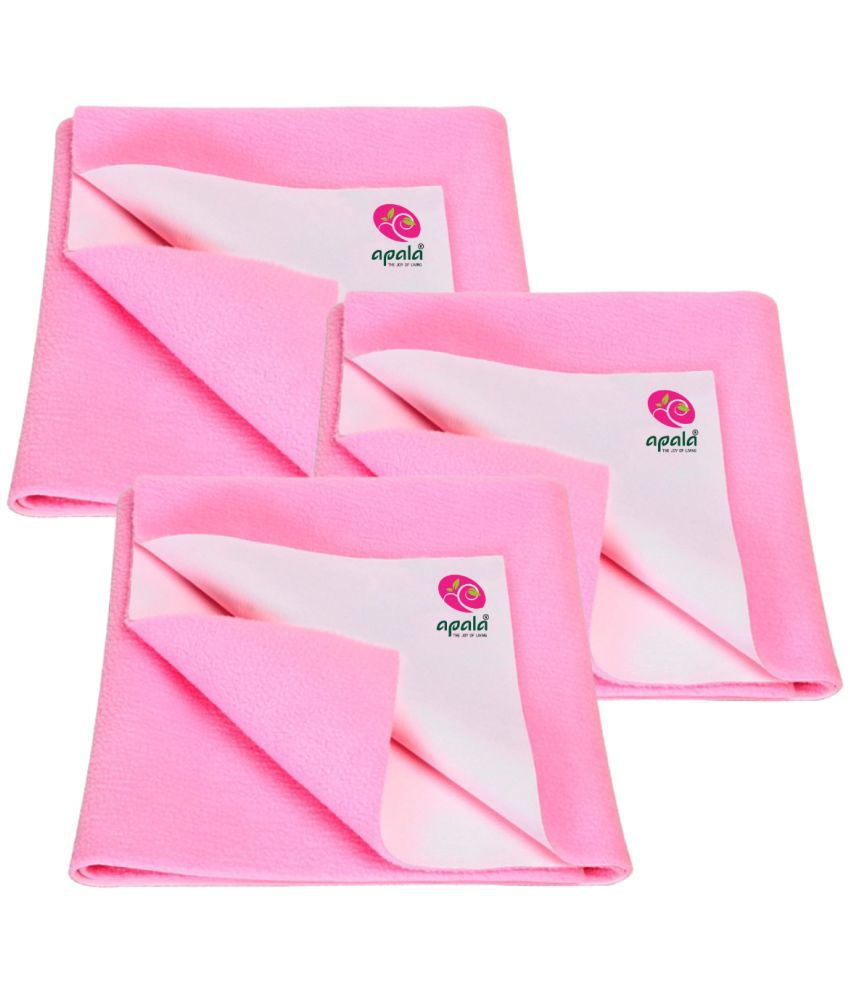     			Apala Pink Laminated Bed Protector Sheet ( Pack of 3 )