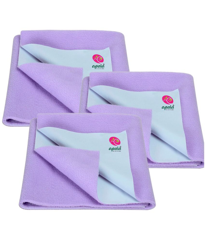     			Apala Purple Laminated Bed Protector Sheet ( Pack of 3 )