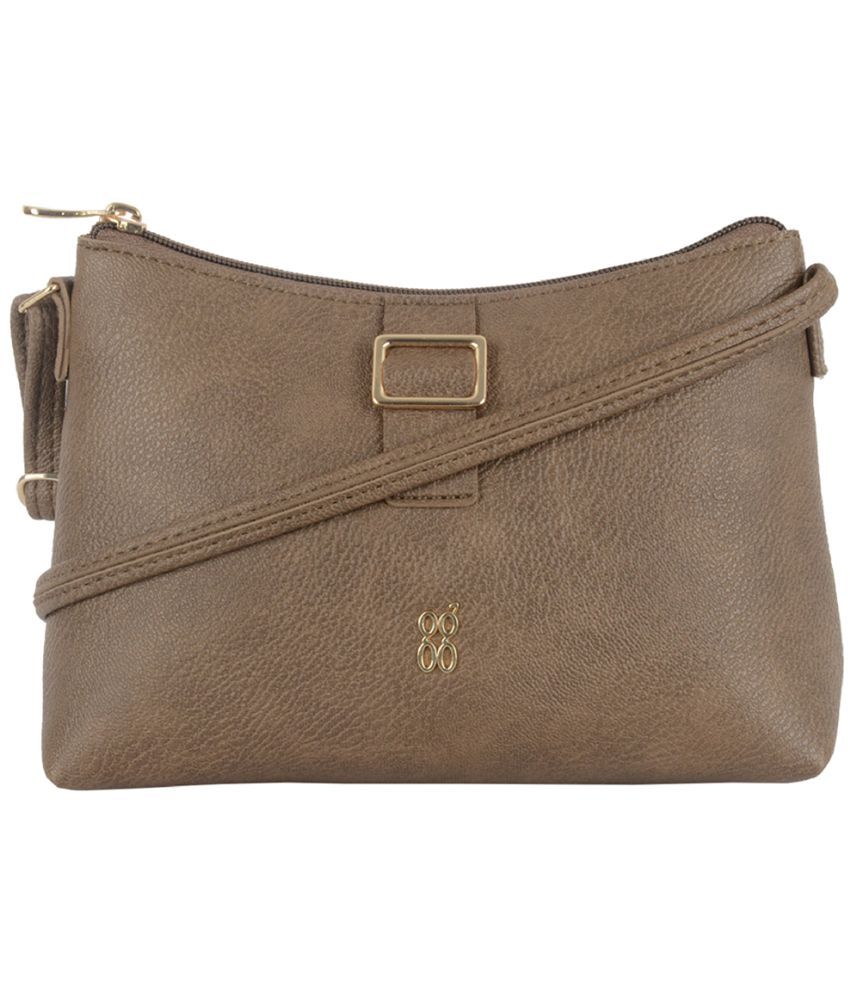     			Baggit Beige Faux Leather Sling Bag