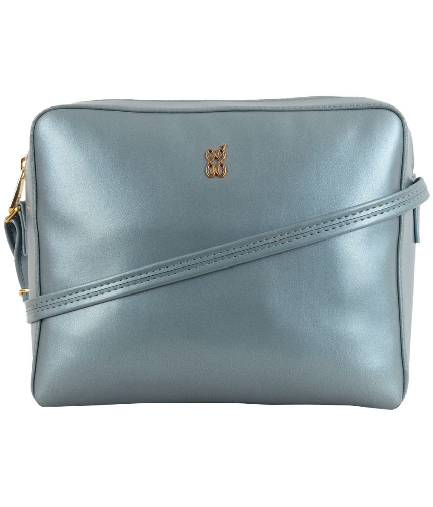     			Baggit Blue Faux Leather Sling Bag